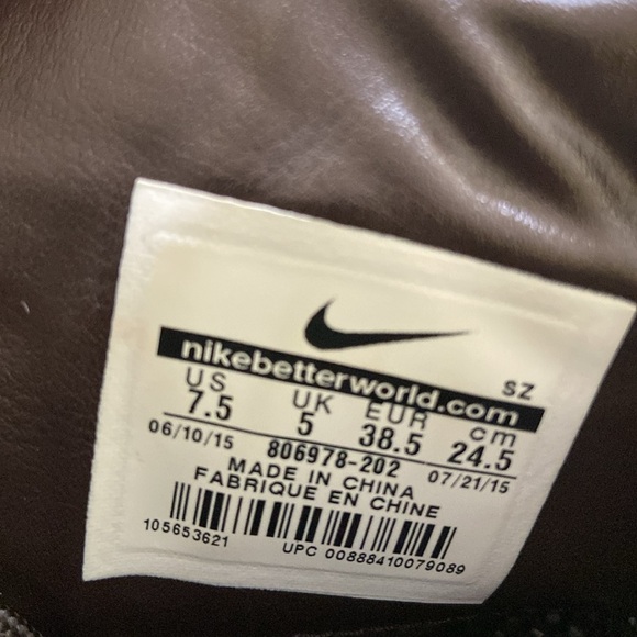 NIKE ZOOM KYNSI JACQUARD/FAUX LEATHER,WOMEN,BROWN/TAN WATERPROOF BOOTS.SIZE-7.5 - Picture 10 of 11